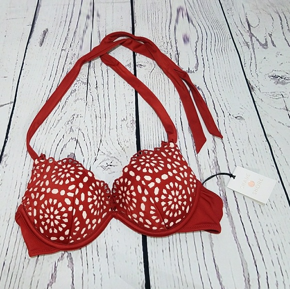 Shade & Shore Other - Shade & Shore Push Up Halter Bikini Top